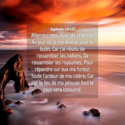 Picture 04 - Sophonie 3:8 LSG - Attendez-moi donc, dit l'Eternel, Au jour où je - Bible Verse Picture