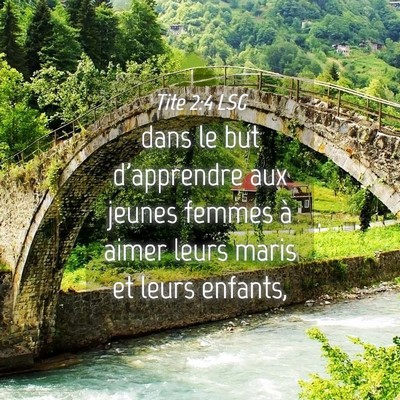 Picture 04 - Tite 2:4 LSG - dans le but d'apprendre aux jeunes femmes à - Bible Verse Picture
