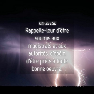 Picture 04 - Tite 3:1 LSG - Rappelle-leur d'être soumis aux magistrats et - Bible Verse Picture