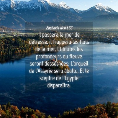 Picture 04 - Zacharie 10:11 LSG - Il passera la mer de détresse, il frappera les - Bible Verse Picture