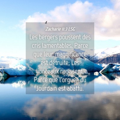 Picture 04 - Zacharie 11:3 LSG - Les bergers poussent des cris lamentables, Parce - Bible Verse Picture