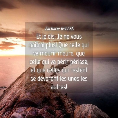 Picture 04 - Zacharie 11:9 LSG - Et je dis: Je ne vous paîtrai plus! Que celle - Bible Verse Picture