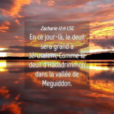 Picture 04 - Zacharie 12:11 LSG - En ce jour-là, le deuil sera grand à - Bible Verse Picture