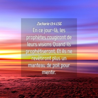 Picture 04 - Zacharie 13:4 LSG - En ce jour-là, les prophètes rougiront de leurs - Bible Verse Picture
