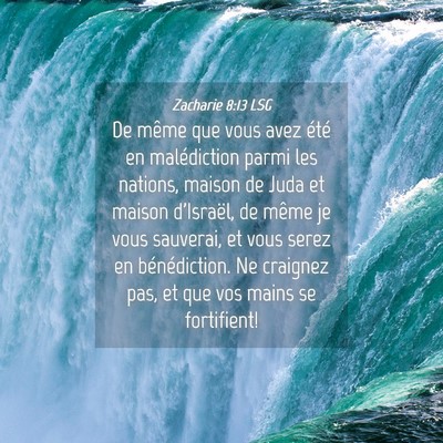 Picture 04 - Zacharie 8:13 LSG - De même que vous avez été en malédiction - Bible Verse Picture