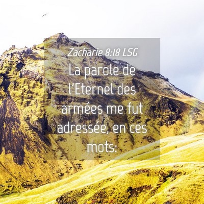 Picture 04 - Zacharie 8:18 LSG - La parole de l'Eternel des armées me fut - Bible Verse Picture