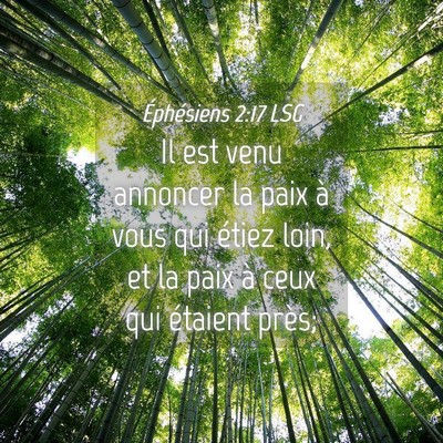 Picture 04 - Éphésiens 2:17 LSG - Il est venu annoncer la paix à vous qui étiez - Bible Verse Picture
