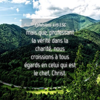 Picture 04 - Éphésiens 4:15 LSG - mais que, professant la vérité dans la - Bible Verse Picture