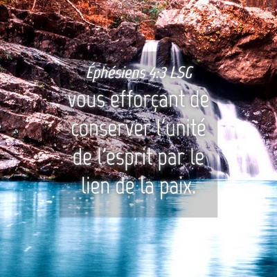 Picture 04 - Éphésiens 4:3 LSG - vous efforçant de conserver l'unité de l'esprit - Bible Verse Picture