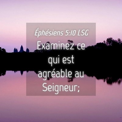 Picture 04 - Éphésiens 5:10 LSG - Examinez ce qui est agréable au - Bible Verse Picture