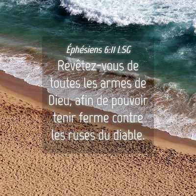 Picture 04 - Éphésiens 6:11 LSG - Revêtez-vous de toutes les armes de Dieu, afin - Bible Verse Picture