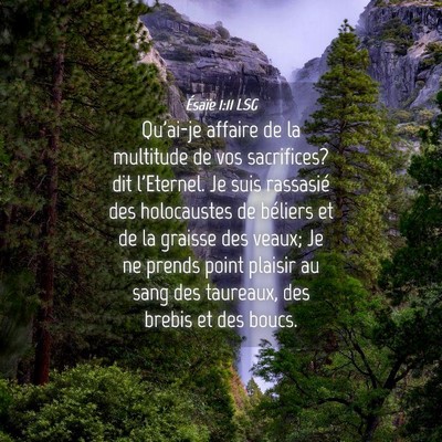 Picture 04 - Ésaïe 1:11 LSG - Qu'ai-je affaire de la multitude de vos - Bible Verse Picture