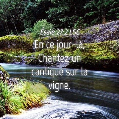 Picture 04 - Ésaïe 27:2 LSG - En ce jour-là, Chantez un cantique sur la - Bible Verse Picture