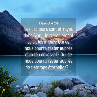 Picture 04 - Ésaïe 33:14 LSG - Les pécheurs sont effrayés dans Sion, Un - Bible Verse Picture