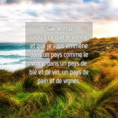 Picture 04 - Ésaïe 36:17 LSG - jusqu'à ce que je vienne, et que je vous emmène - Bible Verse Picture