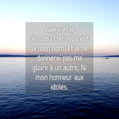 Picture 04 - Ésaïe 42:8 LSG - Je suis l'Eternel, c'est là mon nom; Et je ne - Bible Verse Picture