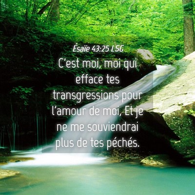 Picture 04 - Ésaïe 43:25 LSG - C'est moi, moi qui efface tes transgressions pour - Bible Verse Picture