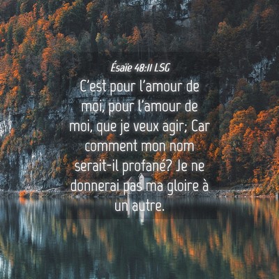 Picture 04 - Ésaïe 48:11 LSG - C'est pour l'amour de moi, pour l'amour de moi, - Bible Verse Picture