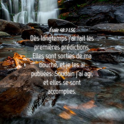 Picture 04 - Ésaïe 48:3 LSG - Dès longtemps j'ai fait les premières - Bible Verse Picture