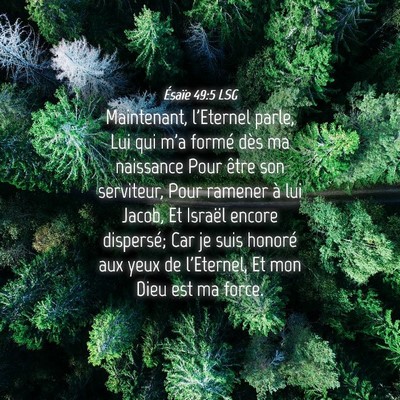 Picture 04 - Ésaïe 49:5 LSG - Maintenant, l'Eternel parle, Lui qui m'a formé - Bible Verse Picture