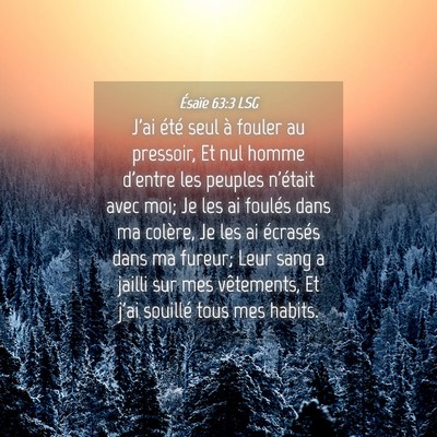 Picture 04 - Ésaïe 63:3 LSG - J'ai été seul à fouler au pressoir, Et nul - Bible Verse Picture