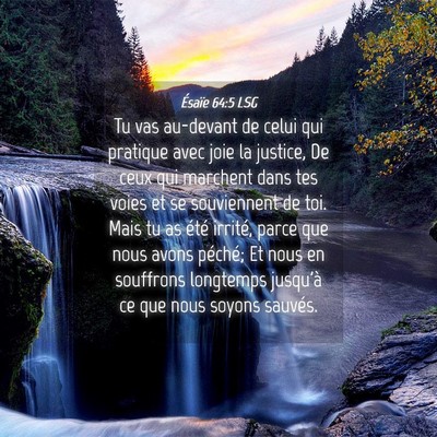Picture 04 - Ésaïe 64:5 LSG - Tu vas au-devant de celui qui pratique avec joie - Bible Verse Picture