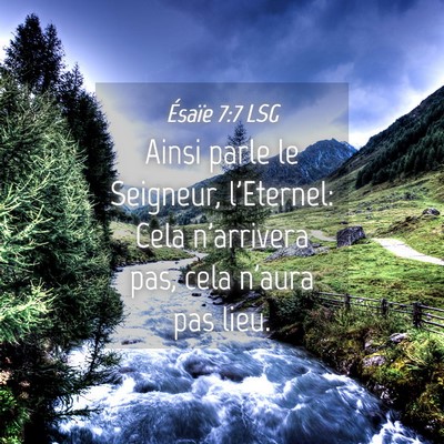 Picture 04 - Ésaïe 7:7 LSG - Ainsi parle le Seigneur, l'Eternel: Cela - Bible Verse Picture