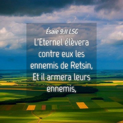 Picture 04 - Ésaïe 9:11 LSG - L'Eternel élèvera contre eux les ennemis de - Bible Verse Picture