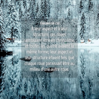 Picture 04 - Ézéchiel 1:16 LSG - A leur aspect et à leur structure, ces roues - Bible Verse Picture