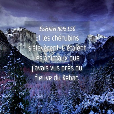 Picture 04 - Ézéchiel 10:15 LSG - Et les chérubins s'élevèrent. C'étaient les - Bible Verse Picture