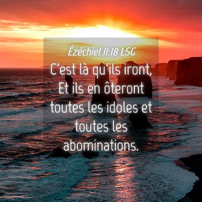 Picture 04 - Ézéchiel 11:18 LSG - C'est là qu'ils iront, Et ils en ôteront toutes - Bible Verse Picture
