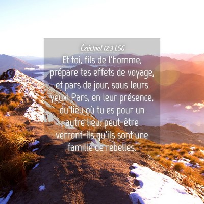 Picture 04 - Ézéchiel 12:3 LSG - Et toi, fils de l'homme, prépare tes effets de - Bible Verse Picture