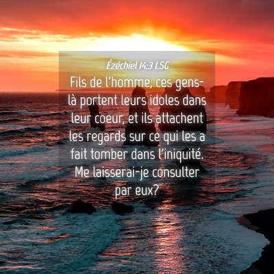 Picture 04 - Ézéchiel 14:3 LSG - Fils de l'homme, ces gens-là portent leurs - Bible Verse Picture