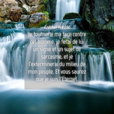 Picture 04 - Ézéchiel 14:8 LSG - Je tournerai ma face contre cet homme, je ferai - Bible Verse Picture