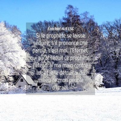 Picture 04 - Ézéchiel 14:9 LSG - Si le prophète se laisse séduire, s'il prononce - Bible Verse Picture
