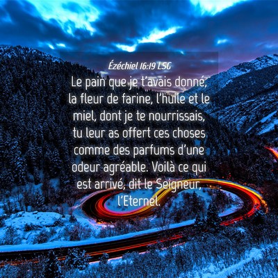 Picture 04 - Ézéchiel 16:19 LSG - Le pain que je t'avais donné, la fleur de - Bible Verse Picture