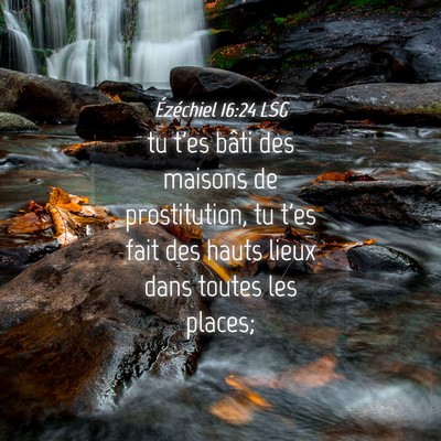 Picture 04 - Ézéchiel 16:24 LSG - tu t'es bâti des maisons de prostitution, tu - Bible Verse Picture