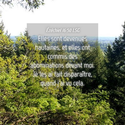 Picture 04 - Ézéchiel 16:50 LSG - Elles sont devenues hautaines, et elles ont - Bible Verse Picture