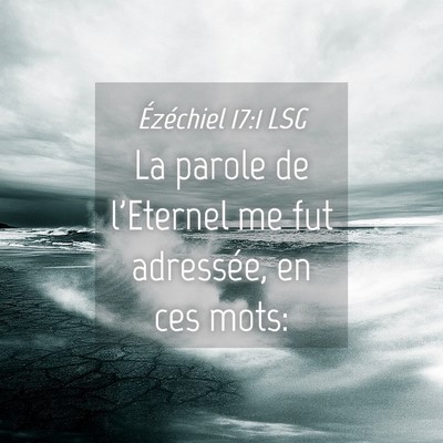 Picture 04 - Ézéchiel 17:1 LSG - La parole de l'Eternel me fut adressée, en ces - Bible Verse Picture