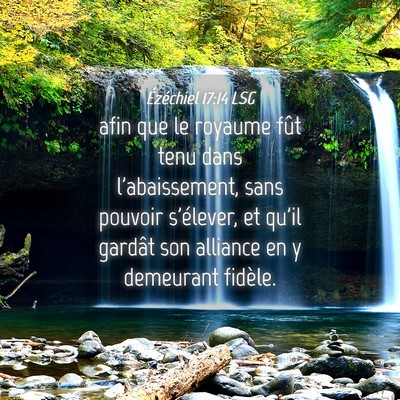 Picture 04 - Ézéchiel 17:14 LSG - afin que le royaume fût tenu dans l'abaissement, - Bible Verse Picture