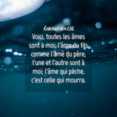 Picture 04 - Ézéchiel 18:4 LSG - Voici, toutes les âmes sont à moi; l'âme du - Bible Verse Picture