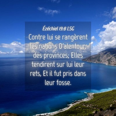 Picture 04 - Ézéchiel 19:8 LSG - Contre lui se rangèrent les nations D'alentour, - Bible Verse Picture