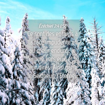 Picture 04 - Ézéchiel 2:4 LSG - Ce sont des enfants à la face impudente et au - Bible Verse Picture
