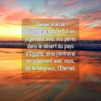 Picture 04 - Ézéchiel 20:36 LSG - Comme je suis entré en jugement avec vos pères - Bible Verse Picture