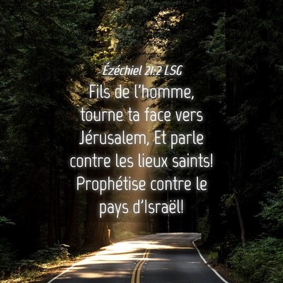 Picture 04 - Ézéchiel 21:2 LSG - Fils de l'homme, tourne ta face vers Jérusalem, - Bible Verse Picture
