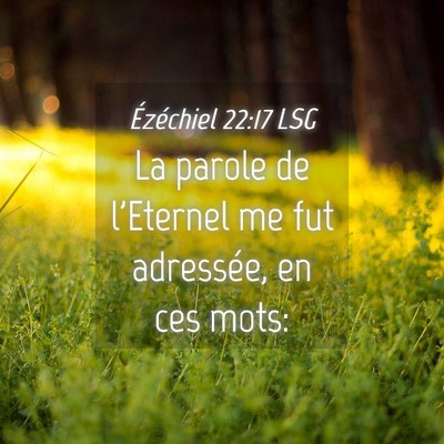 Picture 04 - Ézéchiel 22:17 LSG - La parole de l'Eternel me fut adressée, en ces - Bible Verse Picture