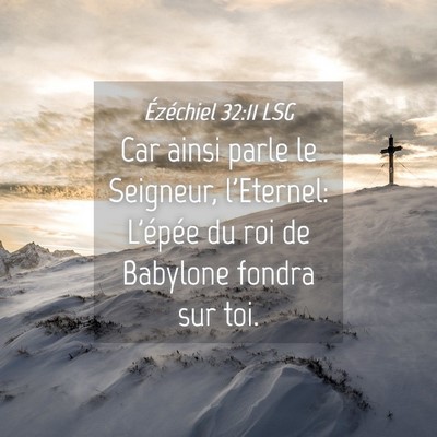 Picture 04 - Ézéchiel 32:11 LSG - Car ainsi parle le Seigneur, l'Eternel: L'épée - Bible Verse Picture