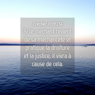 Picture 04 - Ézéchiel 33:19 LSG - Si le méchant revient de sa méchanceté et - Bible Verse Picture