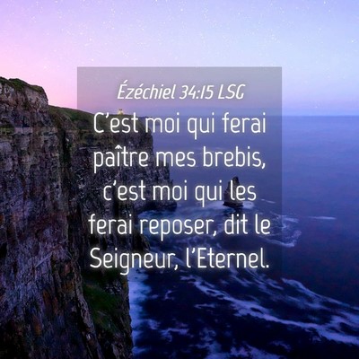 Picture 04 - Ézéchiel 34:15 LSG - C'est moi qui ferai paître mes brebis, c'est moi - Bible Verse Picture