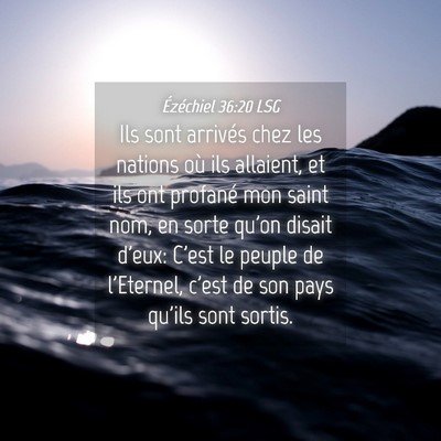 Picture 04 - Ézéchiel 36:20 LSG - Ils sont arrivés chez les nations où ils - Bible Verse Picture